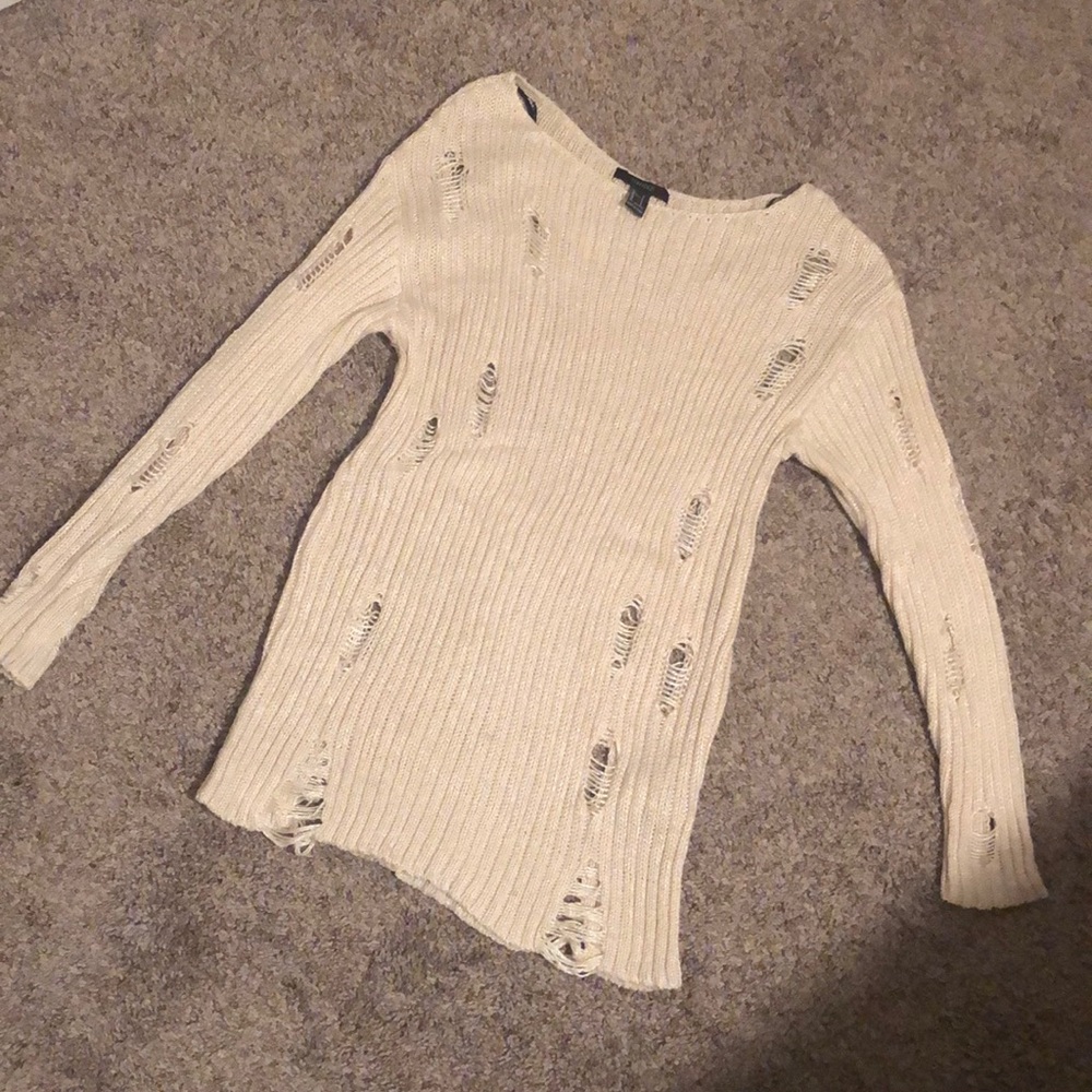 Distressed sweater